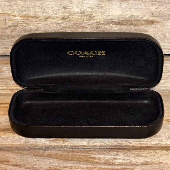 Coach New York Eyeglass Hard Clam Shell Case Black - Picture 2 of 10